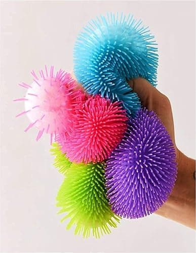 Nee-Doh Schylling Shaggy Groovy Glob! Squishy, Squeezy, Stretchy Stress Balls Neon Colors Gift Set Party Bundle - 3 Pack (Assorted Colors) thumbnail 6