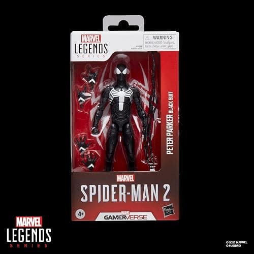 Marvel Legends Series Gamerverse Peter Parker Black Suit, Spider-Man 2 Video Game-Inspired Collectible 6 Inch Action Figure thumbnail 2