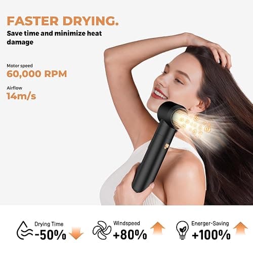 5 in 1 Hair Dryer Brush Set,Professional Negative Ionic Hot Air Styler, Air Curling Wrap Styler,Detachable Blow Dryer Brush With Auto Wrap Curlers,Hair Styling Tools For Straight/Curl/Drying/Smoothing thumbnail 5
