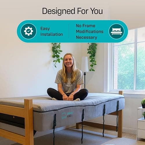 3 Inch Twin XL Mattress Topper by Expand a Bed - Lumbar Support for Back Comfort & Better Sleep - Expands 8 Inches in Width, Breathable, Medium-Firm Cooling Gel Memory Foam Topper with Washable Cover thumbnail 4