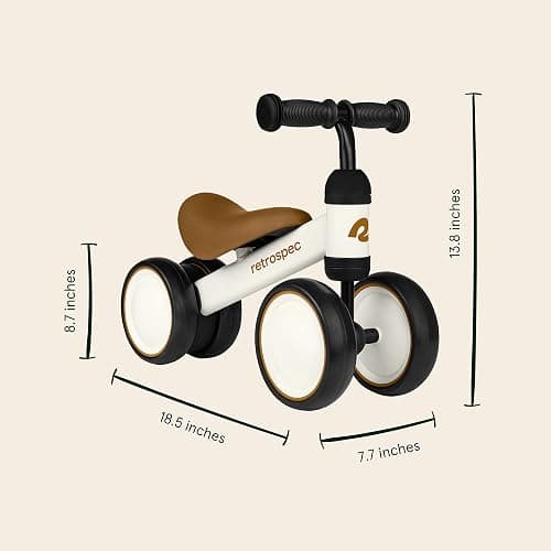 Retrospec Cricket Baby Walker 4-Wheel Balance Bike for Ages 12-24 Months Toddlers | First Birthday Gift - Toddler Bicycle Toy for 1 Year Old’s - Ride On Toys for Boys & Girls - Eggshell - One Size thumbnail 6