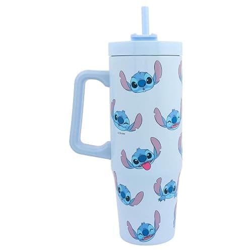 Disney Stitch 900ml Insulated Tumbler with Straw and Lid | Official Stitch Merchandise by Polar Gear |Double Wall Stainless Steel Tumbler Insulated Cup - Image 1