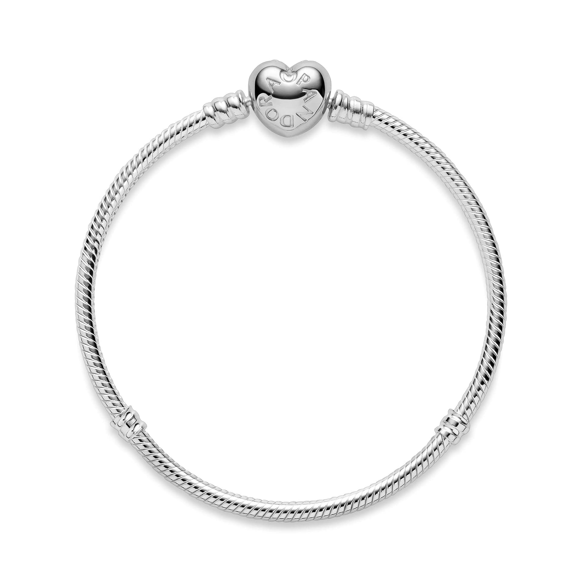 Pandora Women's Silver Bracelet With Heart-Shaped Clasp thumbnail 5