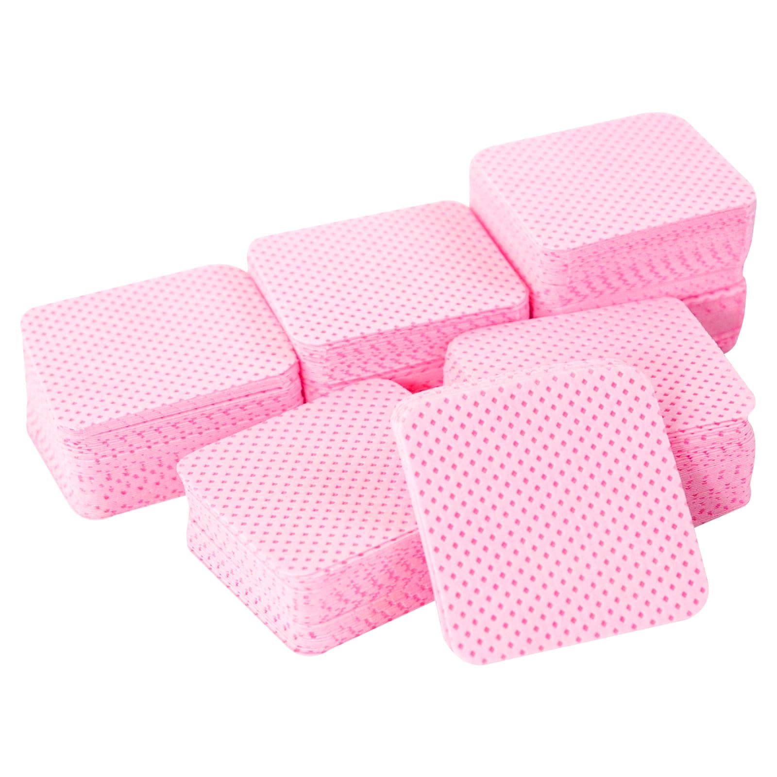300 Lint Free Wipes for Gel Polish, UV Gel Polish, Absorbent Removal Wipes for Manicure and DIY Nail Art (Pink) - Image 1