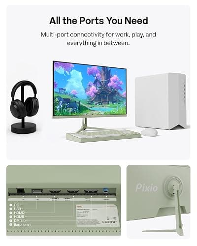 Pixio PX279 Wave Mint Green 27 inch 240Hz Refresh Rate FHD 1080p Resolution Fast IPS Panel 1ms GTG Resonse Time Gaming Monitor with Adaptive Sync thumbnail 5
