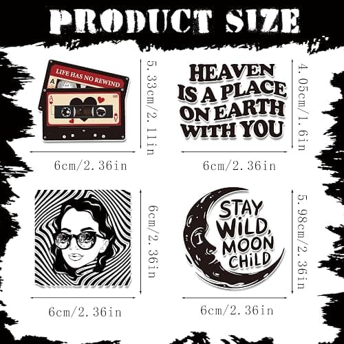 Eclazul Downtown Girl Y2K Stickers - 100 Pcs Retro Gift for Women Adults | Aesthetic Cool Trendy Waterproof Vinyl Decals Stuff Bulk for Water Bottle Book Scrapbook Phone Case Skateboard Keyboard thumbnail 4