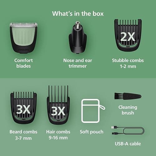 Philips Norelco All-in-One 3000 Series 13 in 1 Trimmer, Beard Styler & Men's Hair Clipper, 9 Length Settings & Self-Sharpening Skin-Friendly Blades, MG3919/50 thumbnail 3
