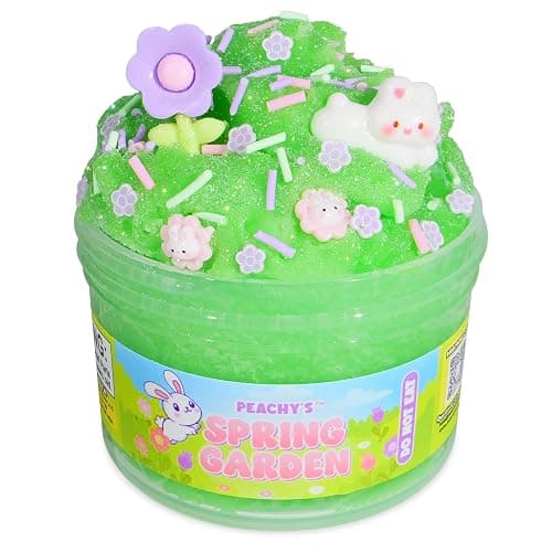 Peachybbies Spring Garden Cloud Slime - Made in USA Premium, 100% Authentic, 7 oz., Scented for Kids, ASMR, Axolotl Gifts, Slime Charms, Fidget Toys thumbnail 7