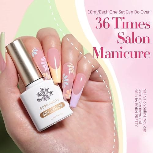 Born Pretty Pastel Gel Nail Polish Set Spring Summer Gel Polish Macaron Candy Sweet Color Gel Polish Easter Soft Pink Yellow Purple Blue Green Colors Collection Nail Art Gift Box 7ML 6PCS thumbnail 5