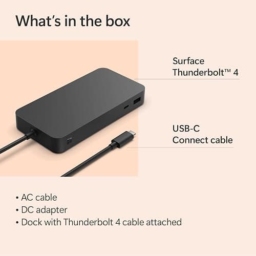 Microsoft Surface Thunderbolt 4 Docking Station - Black (T8H-00001) thumbnail 7