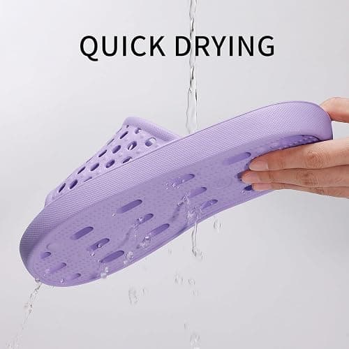 Litfun Non-Slip Shower Shoes for Women Quick Dry Slippers Bathroom Sandals thumbnail 5