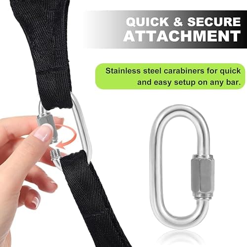 Hanging Ab Straps for Pull Up Bar, Fitness Abdominal Slings Straps for Core Strength Training, Pull Up Straps for Abdominal Leg Raise Exercise Fitness Workout Strength Training thumbnail 5