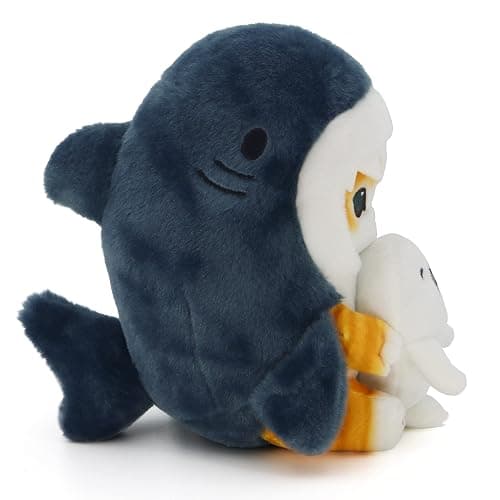 CNAANA Kawaii Shark Cat Plush Toy Stuffed Animal Doll, Soft Pillow for Boys & Girls (Seal cat, 20cm/7.8in) thumbnail 4