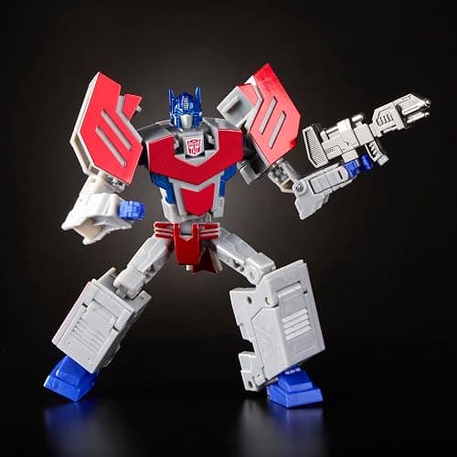 Transformers Icons Optimus Prime 6.75-Inch Voyager Class Action Figure that Converts to Autobot Logo Symbol, Display Stand, Robot Toys for Ages 8+ thumbnail 10