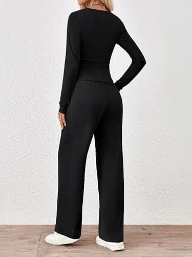 Trendy Queen 2 Piece Lounge Sets for Women Fall Outfits 2025 Fashion Two Piece Sweatsuits Business Casual Outfits Clothes thumbnail 4