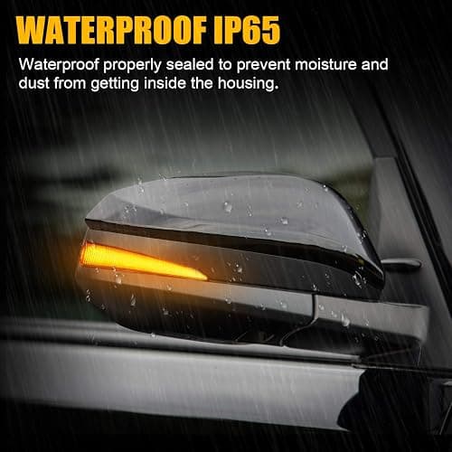 SUPAREE LED Side Mirror Turn Signal Lights, Sequential Dynamic Indicator Strip fit for 2014-2024 4Runner, 2013-2018 RAV4, 2015-2018 Noah-Smoked Lens thumbnail 6