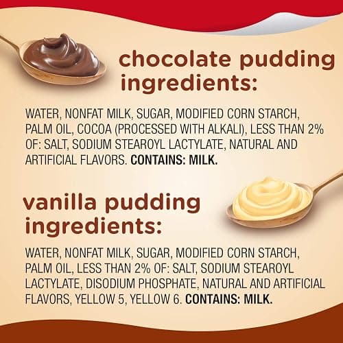 Snack Pack Chocolate and Vanilla Pudding Cups FamilyPack, 3.25 Ounce (Pack of 24) thumbnail 3