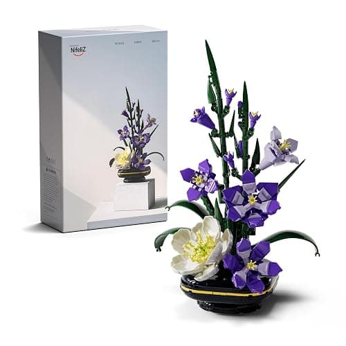 Nifeliz Gladiolus Flower Building Set, Botanical Flower Model Toy for Adults, Home and Office Table Décor, Nature-Inspired Gift for Plant Lovers (478 PCS, NF10332) - Image 1