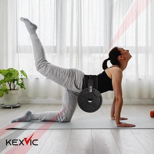 Kexvic Hip Thrust Belt - Booty Belt with Slip-Resistant Padding for Dumbbells, Kettlebells, Plates - Gym, Home & Workouts (Black) thumbnail 6