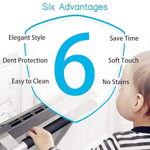 Miss.Silk Refrigerator Door Handle Covers, Set of 5, Keep Your Kitchen Appliance Clean from Smudges, Drips, Food Stains, Oil, Handmade Decor Protector for Fridge, Ovens, Dishwashers (Black) thumbnail 3