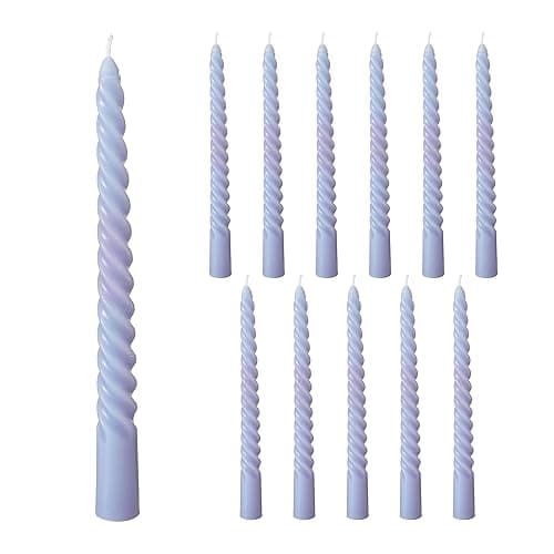 Pale Purple Twist Taper Candles