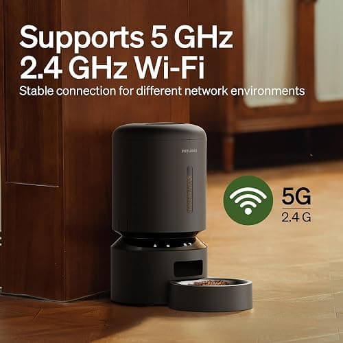 PETLIBRO Automatic Cat Feeder, 5G WiFi Automatic Dog Food Dispenser with Freshness Preservation, 5L Timed Pet Feeder with Low Food Sensor, Up to 10 Meals Per Day, Granary Black thumbnail 3