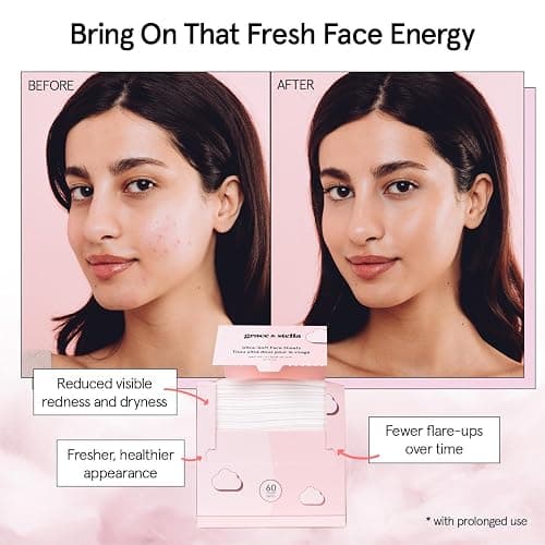 grace & stella Disposable Face Cloths - Ultra-Soft & Absorbent Face Towels - XL Makeup Wipes for Cleansing & Makeup Removal - Thick & Lint-Free Facial Tissue - Vegan, Plant-Based (60 Count) thumbnail 4