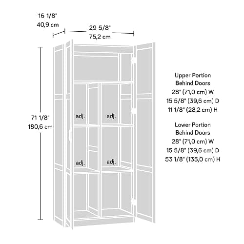 Sauder Select Storage Cabinet/ Pantry cabinets, White finish thumbnail 10