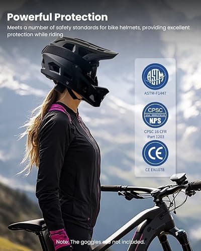 ILM Adult Mountain Bike Helmet Men & Women Full Face Lightweight BMX MTB Helmet ASTM CPSC CE Certified Cycling Helmet Model ZL-B068 thumbnail 3