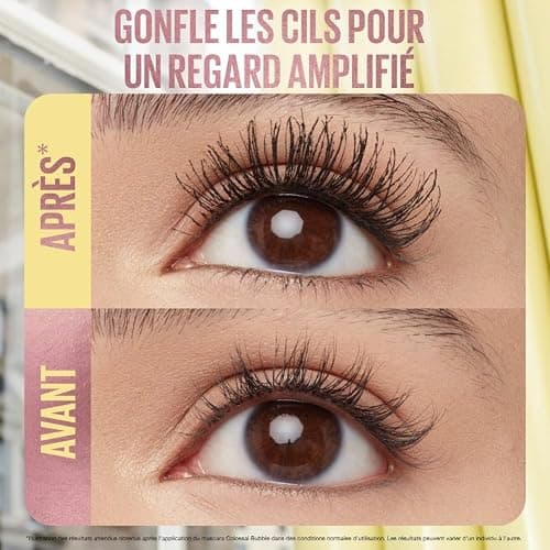 Maybelline New York - Mascara Volume Modulable - Effet Maxi - Cils Définis, Amplifiés, Séparés - Sans Paquets - Tenue Jusqu'à 24h - Colossal Bubble - Teinte : Noir - 10 ml thumbnail 4