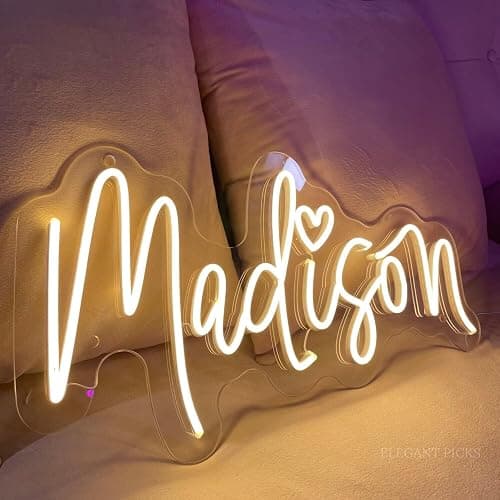 Custom Neon Signs, LED Neon Name Sign Personalized for Gifts Wall Decor, Neon Lights Sign Customizable for Bedroom Wedding Decor Office Beauty Salon Party Prom - Image 1