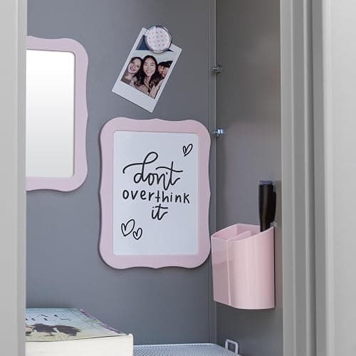 U Brands Locker Accessories Kit, Back to School Essentials, Blush, 6-Piece, Includes Whiteboard, Mirror, and Organizing Supplies thumbnail 2