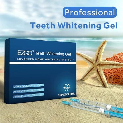 EZGO 10 Pack Teeth Whitening Gel Refills 22% Bleaching Gel, No Sensitive Teeth Whitener, Great for Sensitive Tooth Whitening, Carbamide Peroxide Teeth Whitening Gel, Mint Flavor (10X 3ML) thumbnail 4
