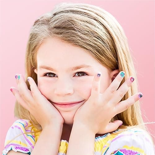 TOMICCA Kids Nail Polish Set, Non Toxic Quick Dry Water-Based Peel-Off 10 Colors Toddler Nail Polish Kit Natural Safe Quick Diy Kids Gifts Kit for Girls Ages 5+ thumbnail 9