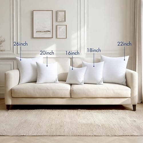 MIULEE 18x18 Pillows Inserts Pack of 4, Down Alternative Virgin Filling | Decorative Pillow Insert, Comfy Support Throw Pillows for Sofa Couch Bed thumbnail 4