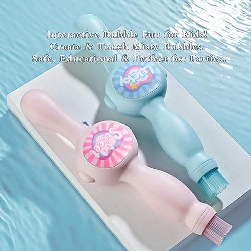 Elastic Bubble Fog Wand,Fog Bubble Machine,Bubble Machine,Fun Science Experiments, Kids Toys, Parent-Child Interaction (Pink) thumbnail 7
