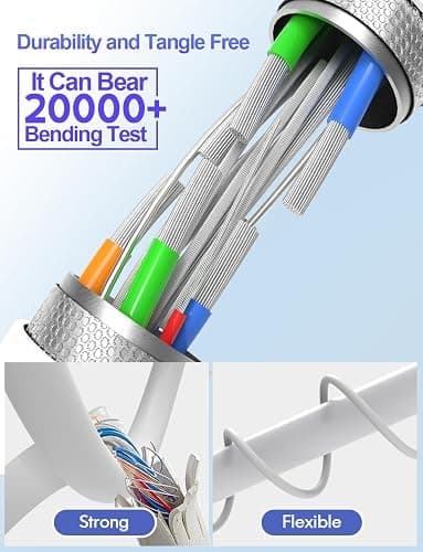 JIUWFOX USB C to USB C Cable, (3Pack, 3/6/10FT) for iPhone 17 16 15 Charger Cord, 60W C to C Cable Fast Charging for iPhone Air, 16/17 Pro, 16/17 Pro Max,16/15 Plus, iPad 10th Gen, iPad mini 7 thumbnail 4