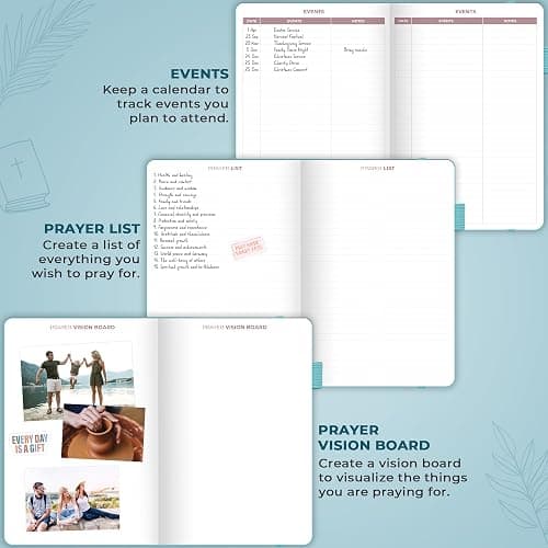Clever Fox Daily Faith Journal – Guided Prayer, Gratitude & Bible Study Notebook – Faith Based Gifts & Journaling Supplies for Women (Aquamarine) - Aquamarine - A5 (5.8'' x 8.3'') thumbnail 4