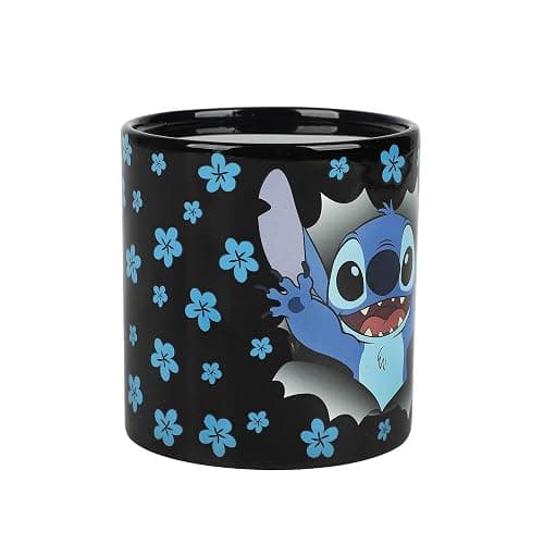 Disney Stitch Breaking Barrier 16 Oz Heat-Reactive Black Ceramic Mug thumbnail 6
