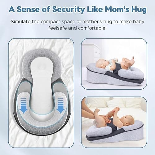 Baby Feeding Support Wedge Pillow, Infant Nursing Cushion with Gentle Incline for Bottle Feeding and Tummy Time, Portable Lounger Support thumbnail 4