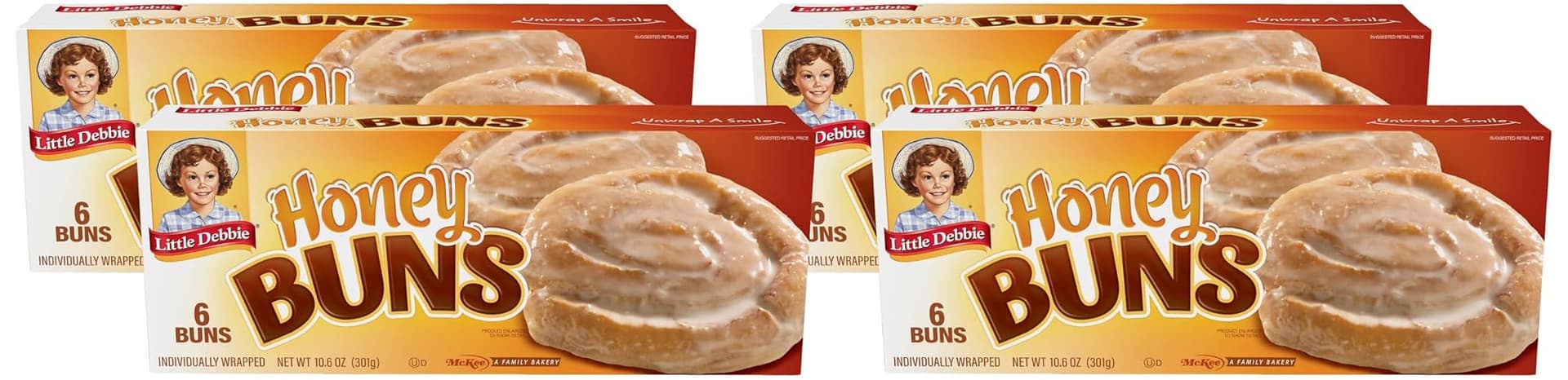 Little Debbie Honey Buns, 10.6 oz (Pack of 4) - Image 1