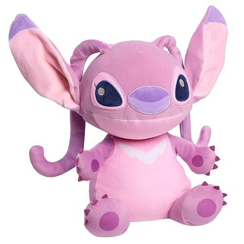 Disney Stitch Comfort Weighted Plush Angel, Officially Licensed, 14-inch Stuffed Animal, Super Soft Snuggly Stretchy Fabric, Alien, Pink, Kids Toys for Ages 3 Up by Just Play thumbnail 5