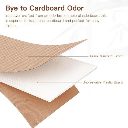 Criusia Drawer Organizer Clothes, 10 Pack Dresser Organizer for Baby Clothes, Underwear, Sock- Foldable Closet Organization and Storage Dividers Bins for Nursery, Bedroom (Brown) thumbnail 8