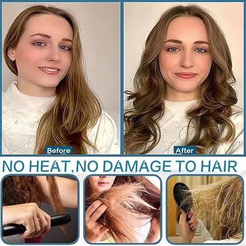 Heatless Hair Curler Headband With Removable & Adjustable Curling Rod | 2026 New Upgraded Eight Claw Design Satin Heatless Curling Rod Overnight No Heat Curling Roller for Waves and Curls thumbnail 3