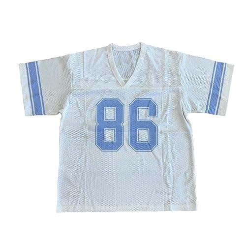 Oversized Jersey Shirts for Women Y2k Number Graphic Print V Neck Short Sleeve Aesthetic Summer T-Shirt Streetwear thumbnail 5