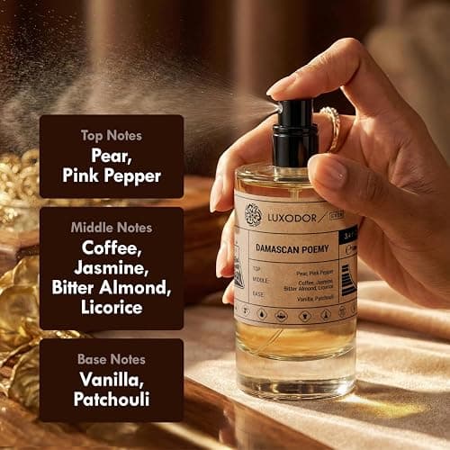Luxodor Inspired by Y S.L's B.lack O.pium 3.4 fl. oz (100ml) Damascus Poemy with Pheromone Roll-On Oil 10 ml | Women’s Dupes Fragrances | Long Lasting Perfume Vanilla for Women | Womens Perfume thumbnail 3