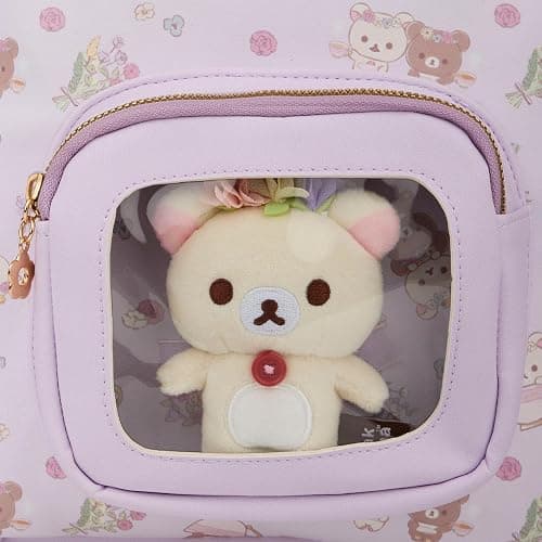 San-X Original Rilakkuma Floral Tea Time Backpack with Korilakkuma Plush thumbnail 7