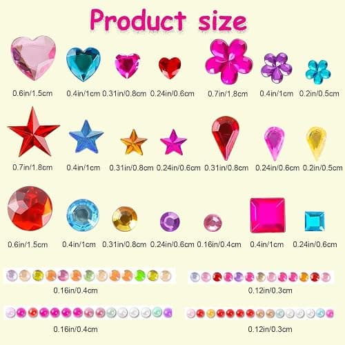 3228pcs Gems Stickers, Self Adhesive Rhinestone Jewel Stickers, Acrylic Gems DIY Craft Decorative Diamond Stickers, Assorted Shapes Jewels Rhinestones Sticker, Gem Sticker Crafts for Kids thumbnail 4