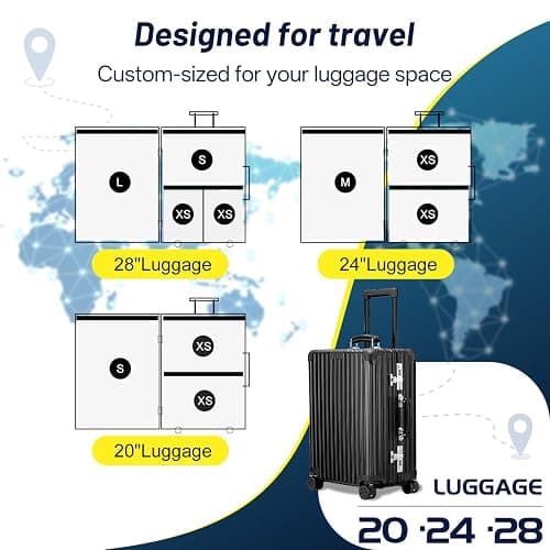 UPGOGO Travel Vacuum Bags for Luggage with Portable Electric Pump,Vacuum Seal Bags for Clothing,Packing Cubes Compression,Cruise Ship and Travel Essentials(Combo 9 Pack) thumbnail 6