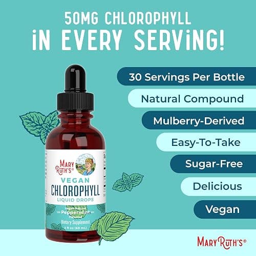 MaryRuth Organics Chlorophyll Liquid Drops | Clean Label Project Certified® | Vegan | Non-Diluted Liquid Chlorophyll| Mulberry Derived Supplement for 14+ | Non-GMO | Delicious Minty Flavor | 2 Fl Oz thumbnail 7